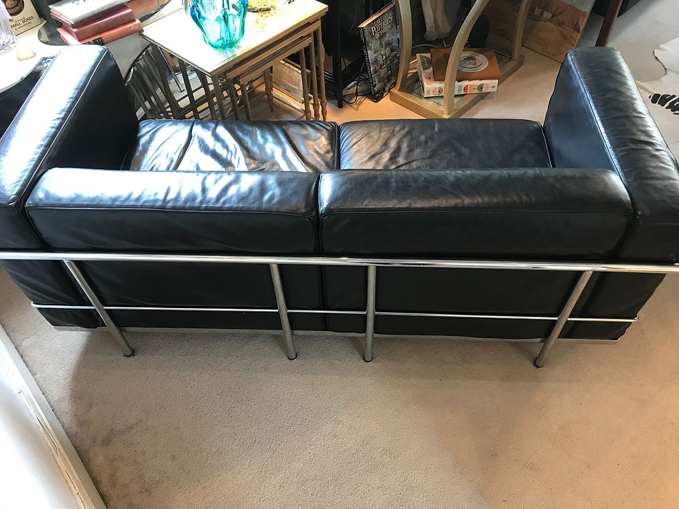 Thumbnail: SOLD - LeCorbusier Style 2 Seater Sofa Leather Sofa c1980