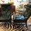 Thumbnail: SOLD - Pair Of High Back Parker Knoll Stained Beech and Green Leather Armchairs