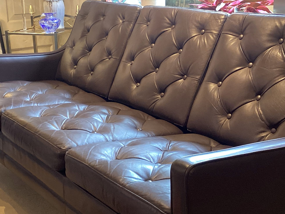 Thumbnail: SOLD - 1970's Danish 3 Seater Brown Leather Sofa By Mogen Hansen