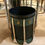 Thumbnail: SOLD - Leather Drum Waste Paper Basket