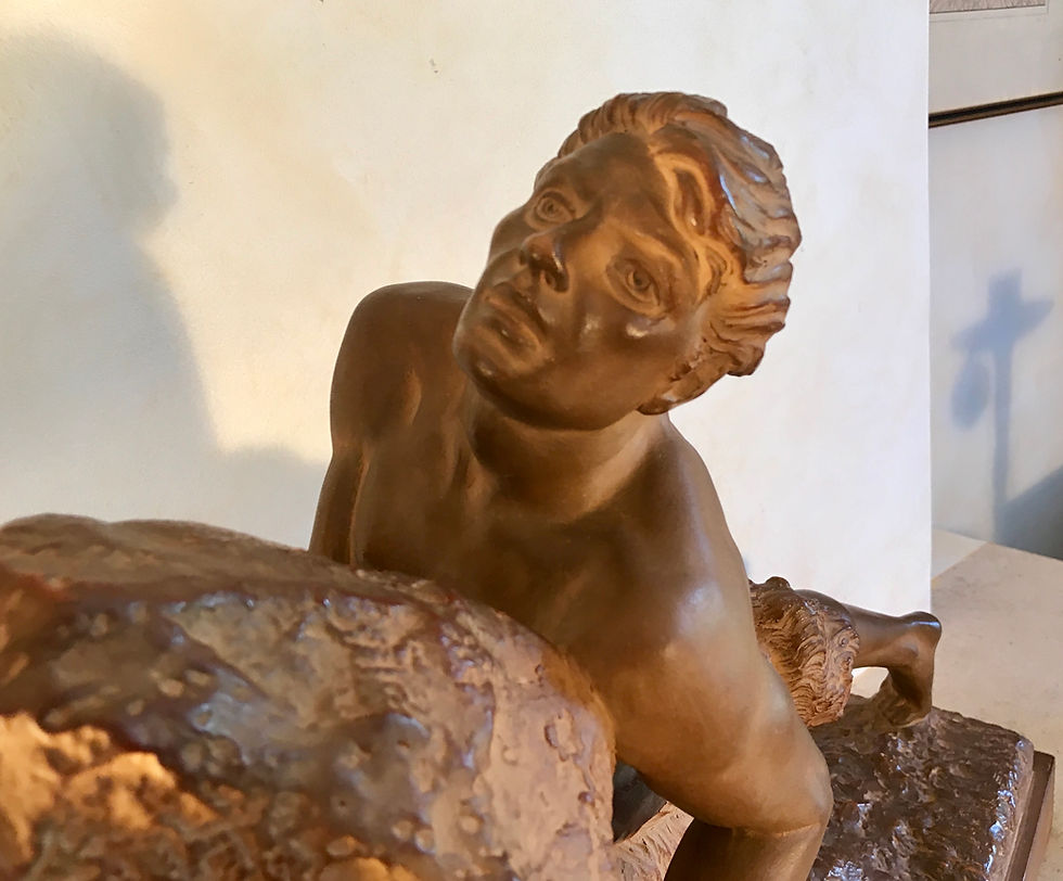 Thumbnail: SOLD - Terra Cotta Maquette of Sisyphus by Gregoire
