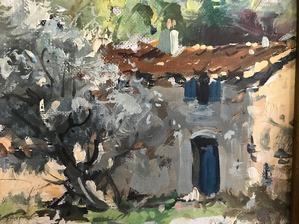 Thumbnail: Framed Oil on Canvas of Provencal Mas