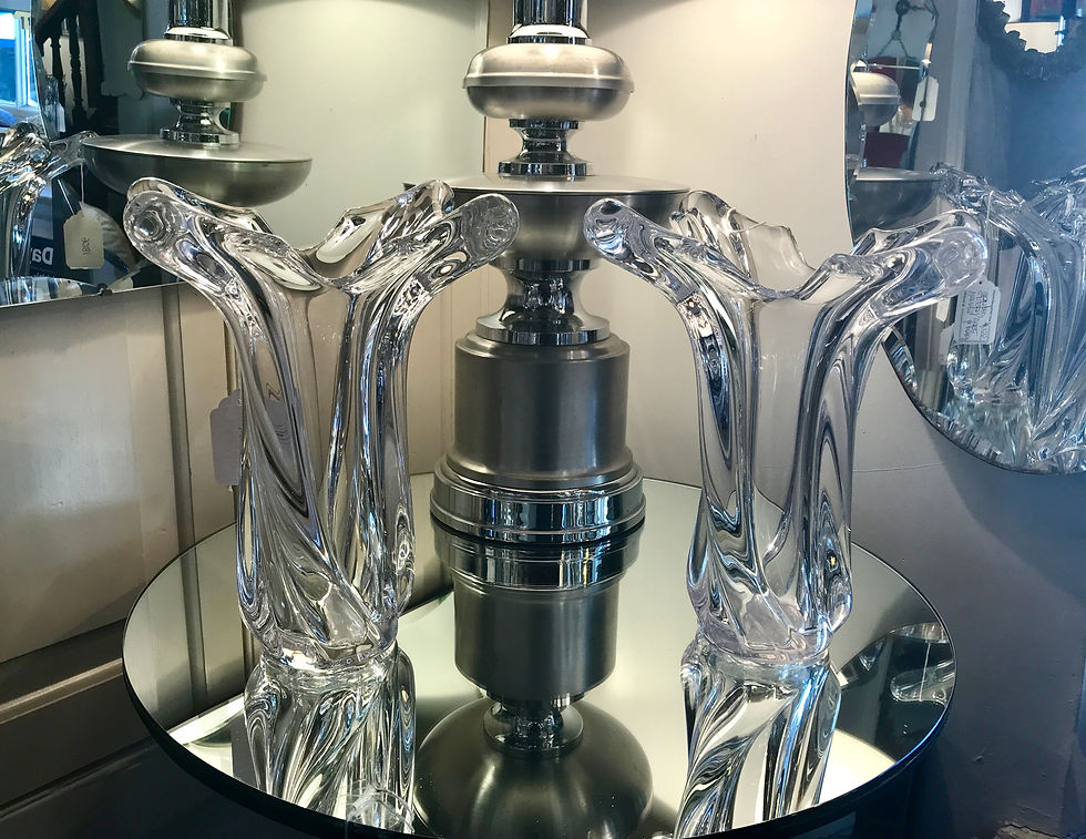Pair of Vannes Crystal Vases -One now Sold.