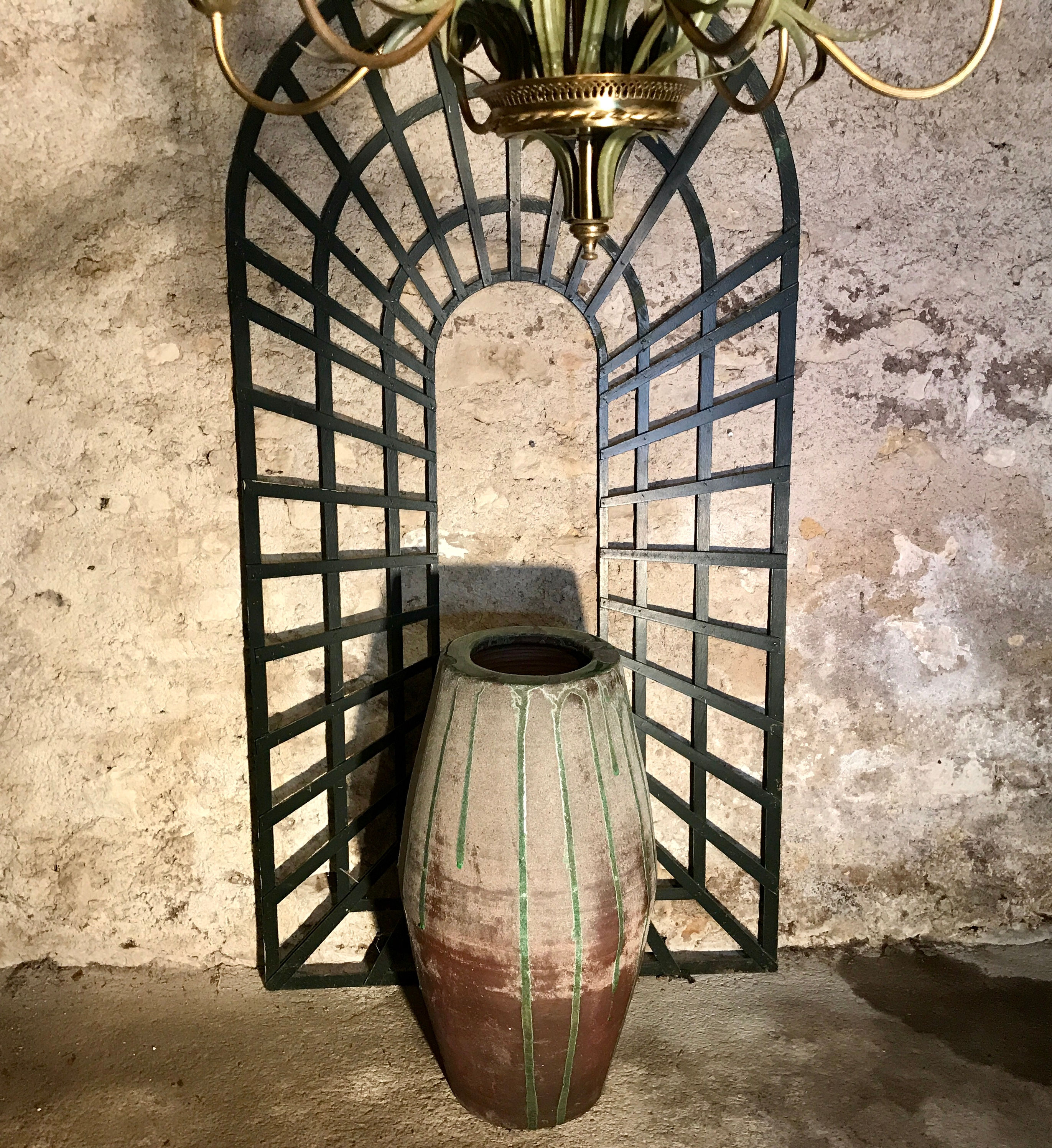 Grey/Green Pottery Urn