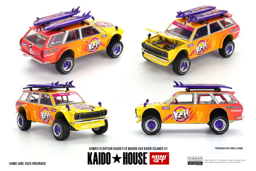 Mini GT 1/64 Datsun KAIDO 510 Wagon 4x4 Kaido ISLANDS V1 | Toy Car