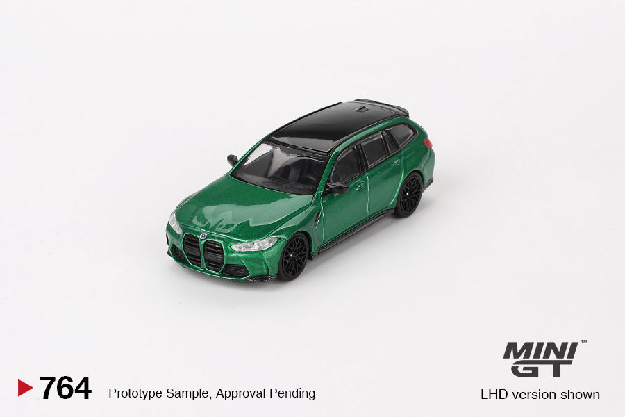 Miniatură: Mini GT 1/64 BMW M3 Touring (G81) competition Isle of Man, green metallic