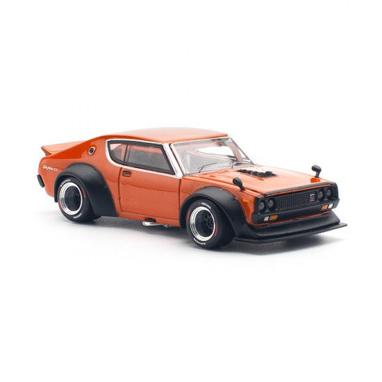 Miniatură: Pop Race 1/64 NISSAN SKYLINE GT-R V8 DRIFT KENMERI ORANGE