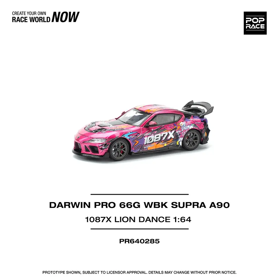 Miniatură: Pop Race 1/64 Toyota Supra Darwin Pro 66g wbk (a90)
