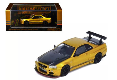 Inno64 1/64 Nissan Skyline GT-R R34 Top Secret, gold/black | Toy