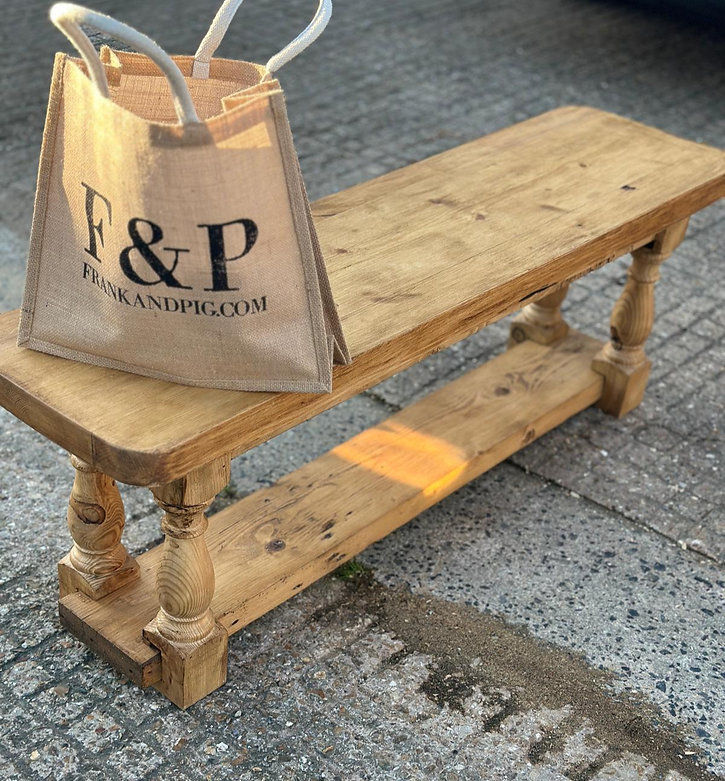 Handmade Rustic Reclaimed Pine Dining Bench