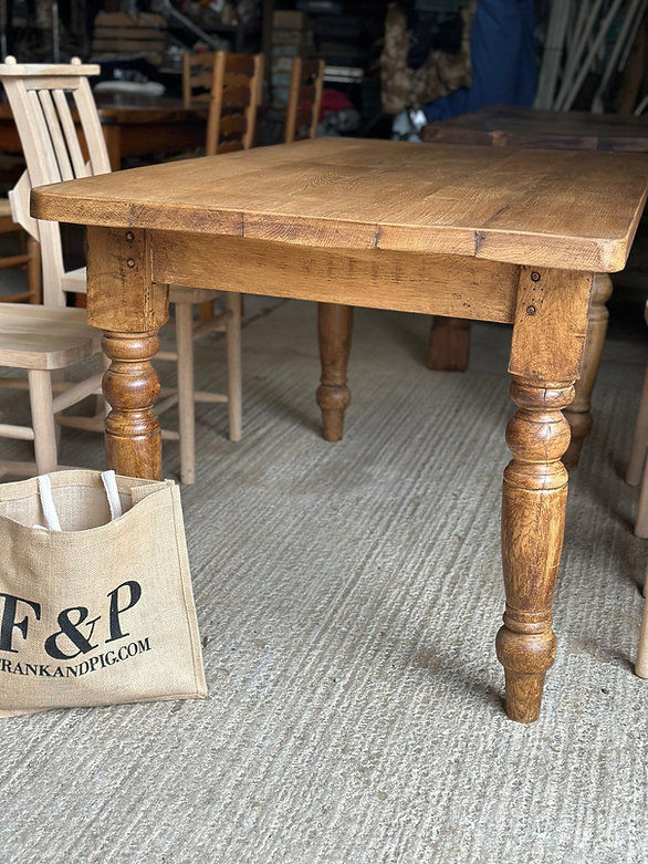 Thumbnail: Reclaimed Oak Farmhouse Table | 3.6ft Wide