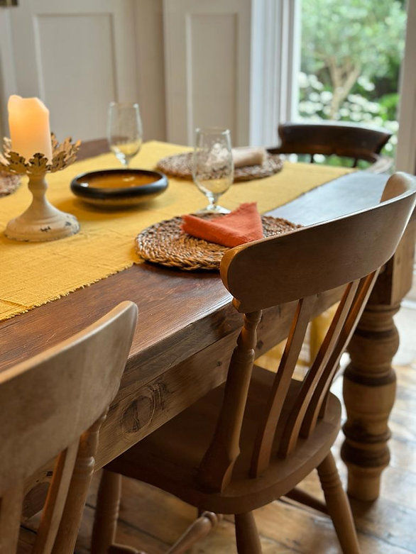 Thumbnail: Handmade Reclaimed Pine Farmhouse Dining Table - 3.6ft Wide