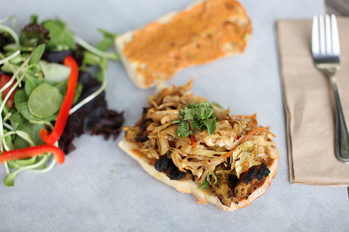 chicken satay sandwich