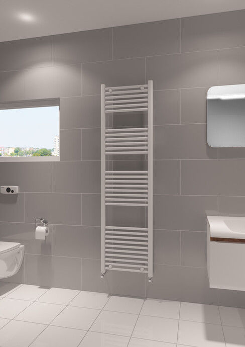 Thumbnail: STANDARD STRAIGHT POWDER COATED TOWEL RAIL (600mm x 1800mm)