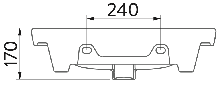 Thumbnail: SATURN EDGED SHELF WASHBASIN - 60CM