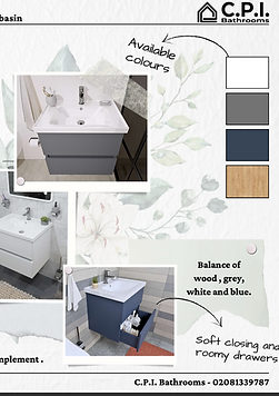 Duet 60cm wall hung vanity moodpboard