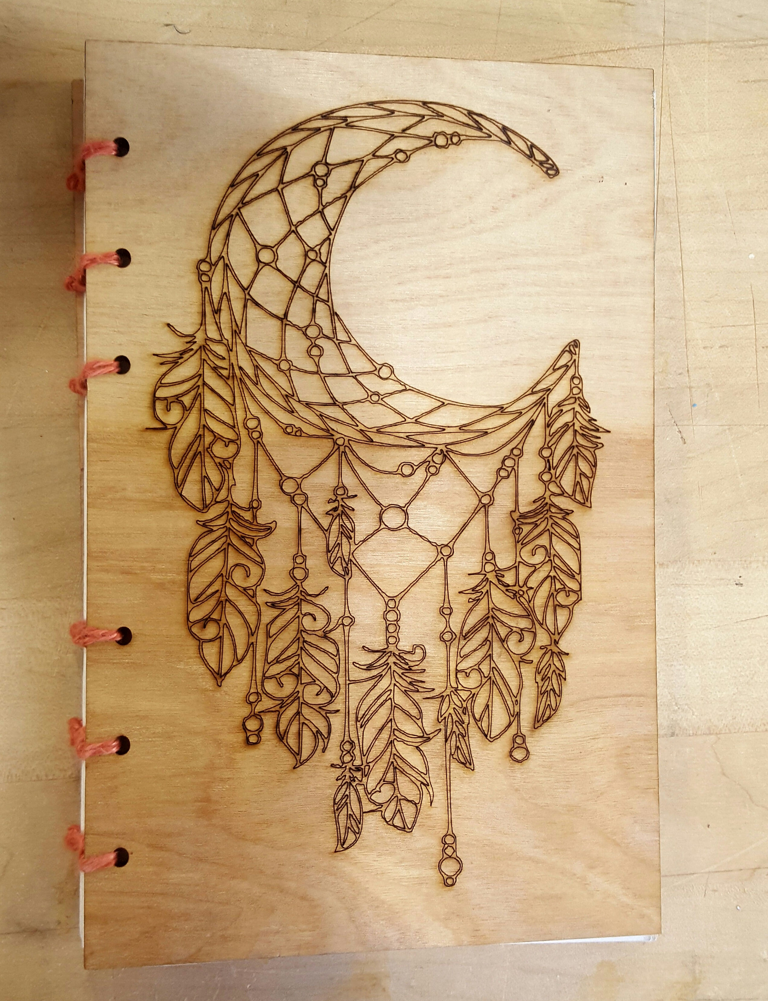 Dream Catcher (wooden journal)