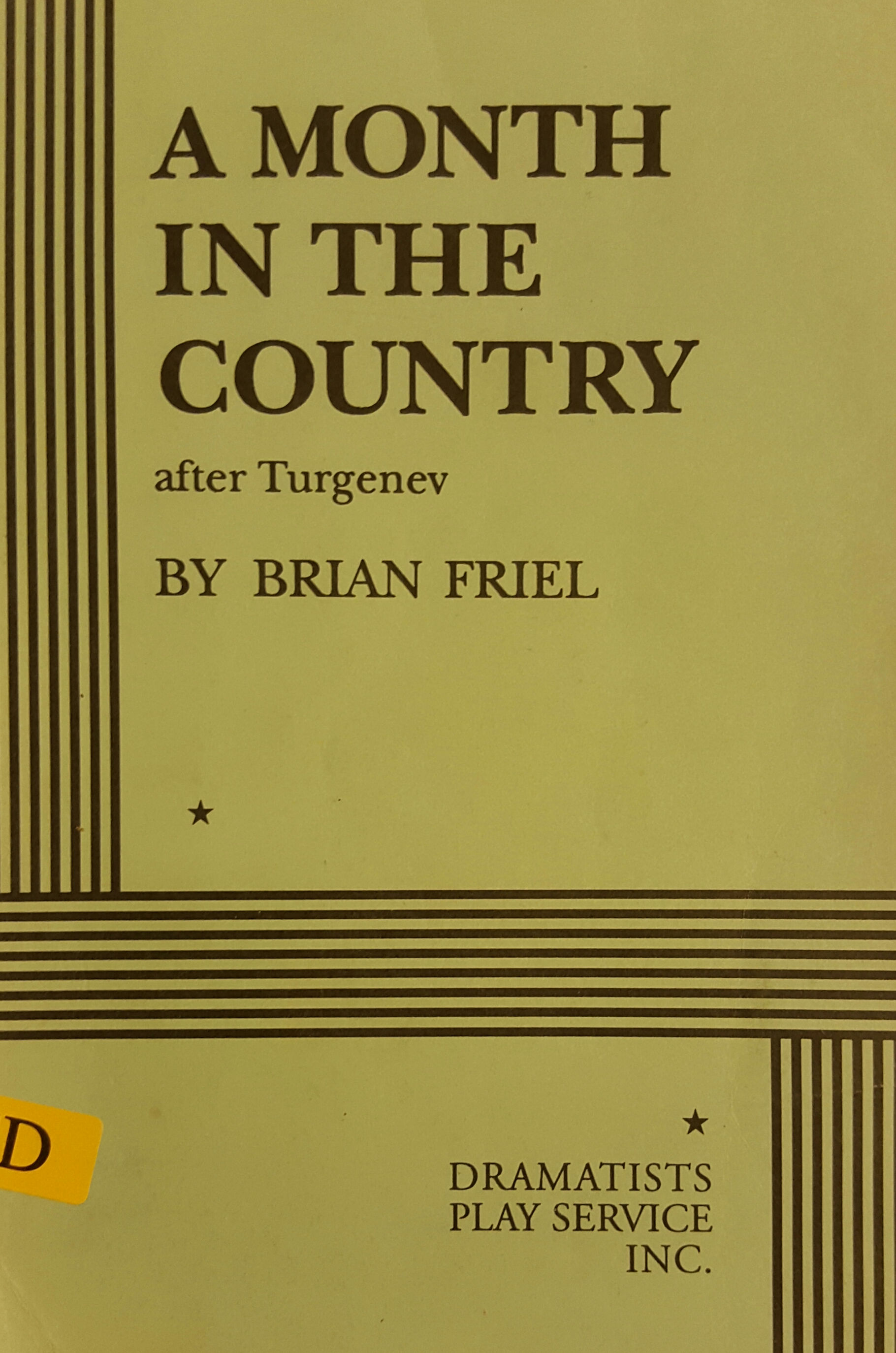 A Month in the Country by Brian Friel