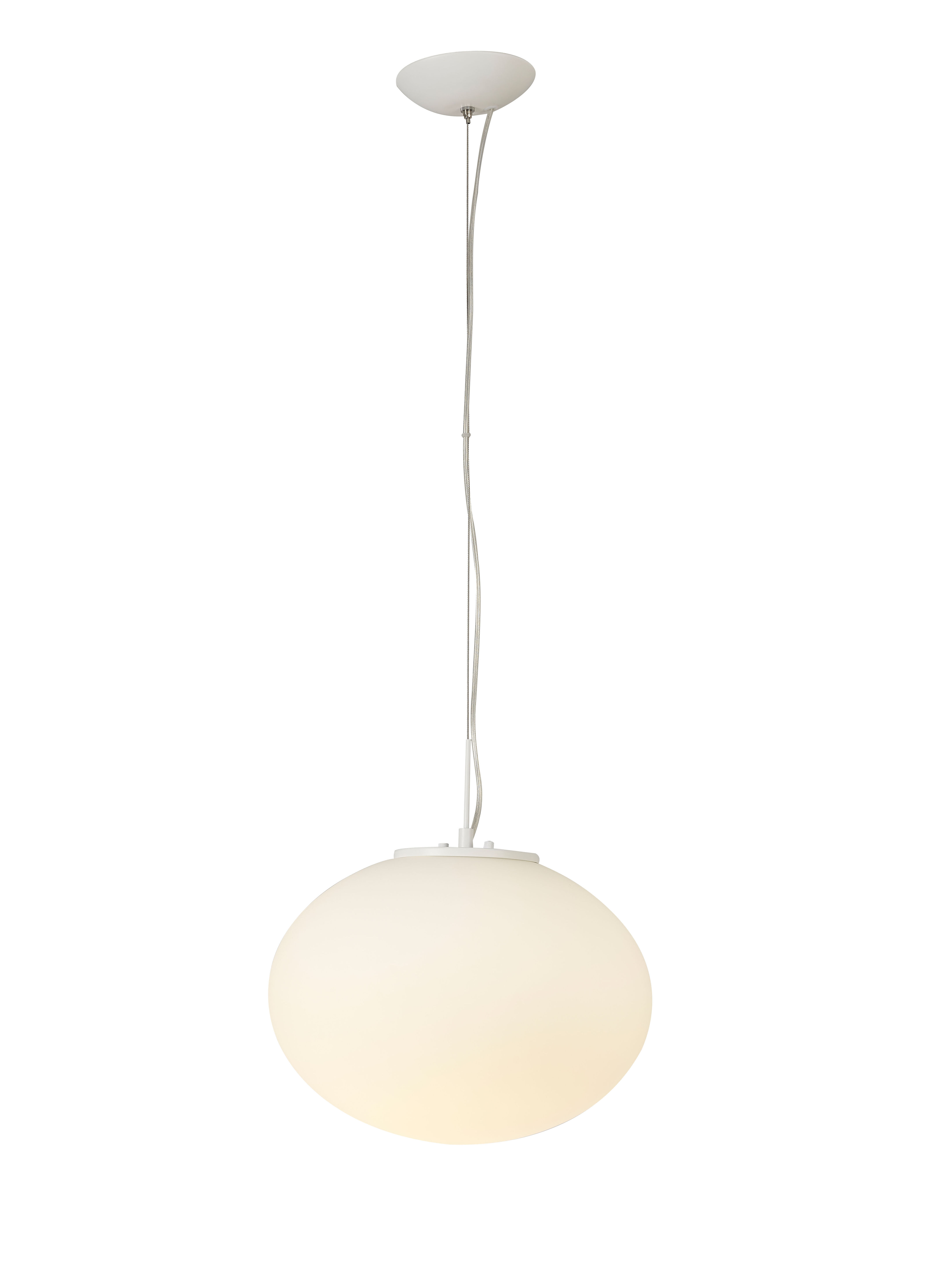 XD6290-M זכוכית אופל תליה לבן  E-27 קוטר 370