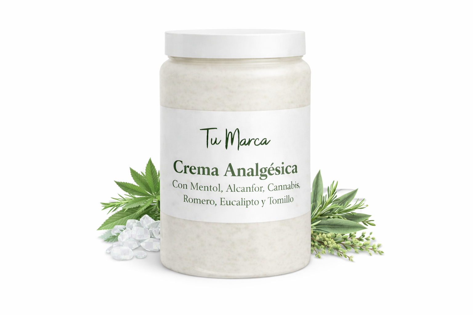 10 Crema Analgésica: Con Mentol, Alcanfor, Romero, Eucalipto y Tomillo