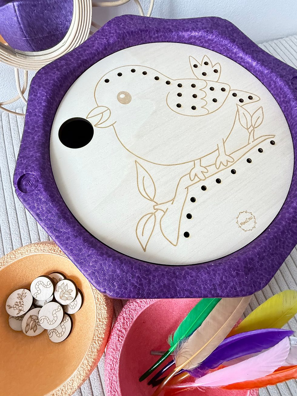 Miniaturbild: Aktivitätsplatte Vogel (Stapelsteine)
