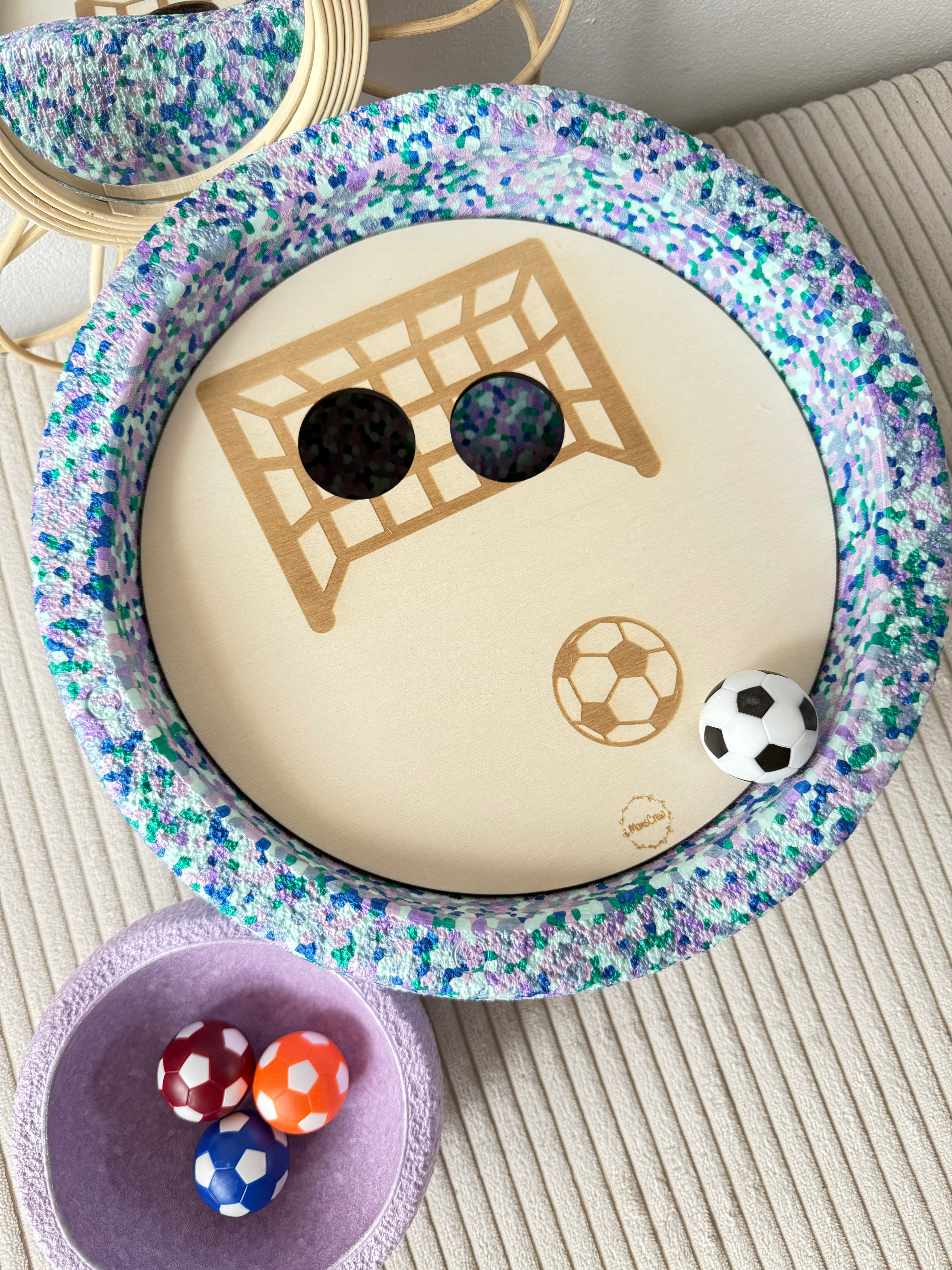 Aktivitätsplatte Fußball (Stapelsteine)