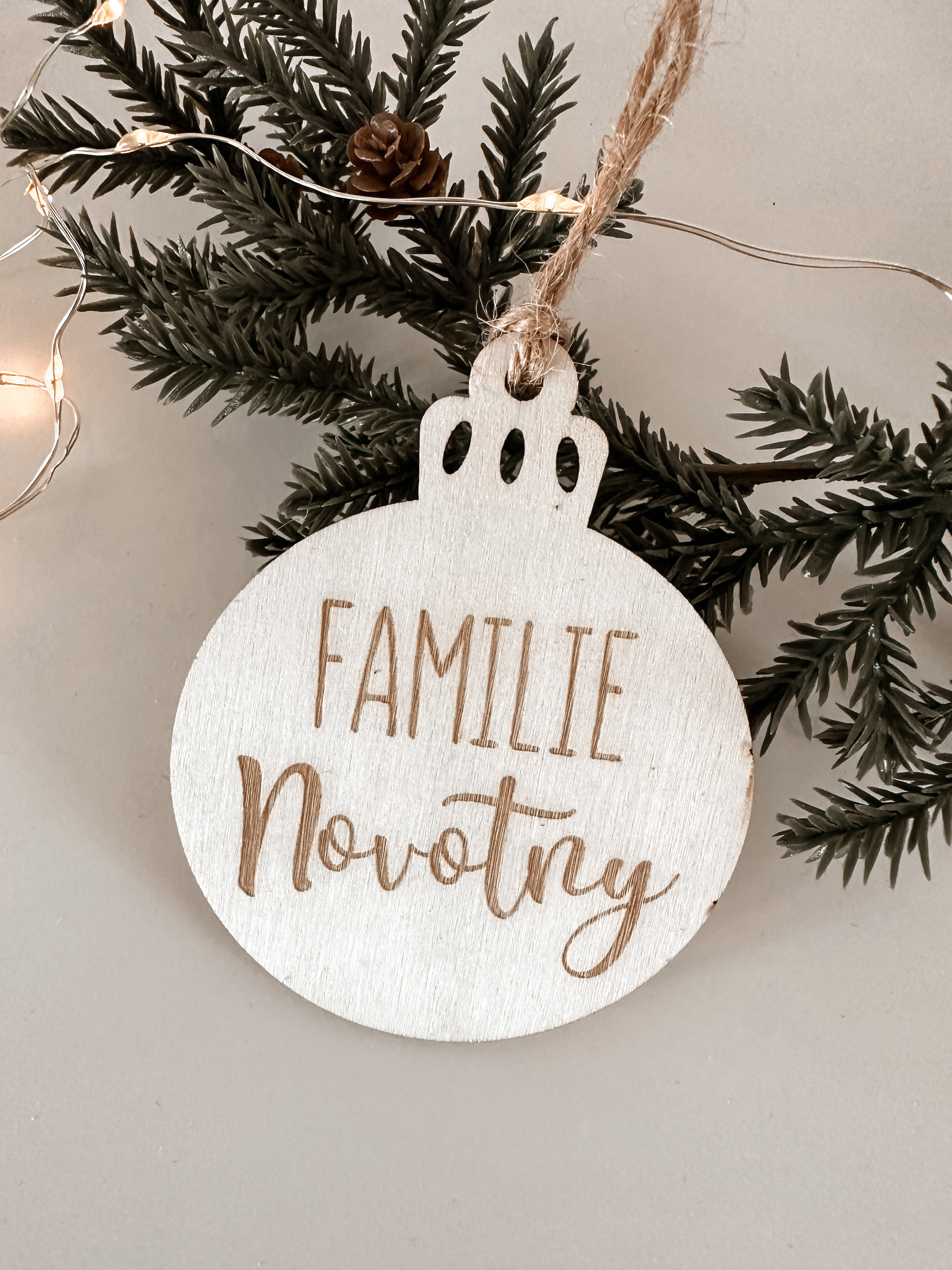 Holzanhänger Familie graviert