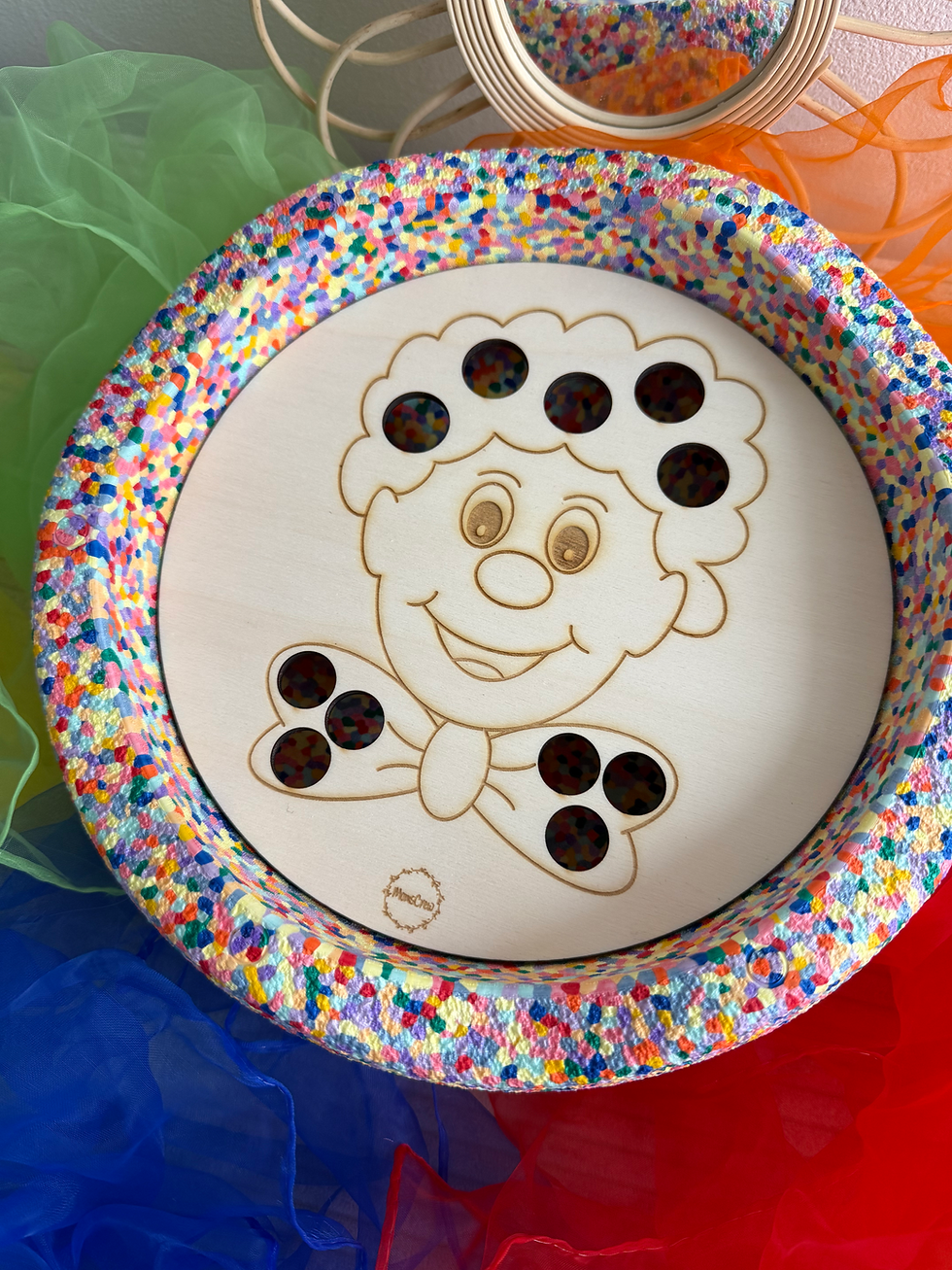Miniaturbild: Aktivitätsplatte Clown (Stapelsteine)