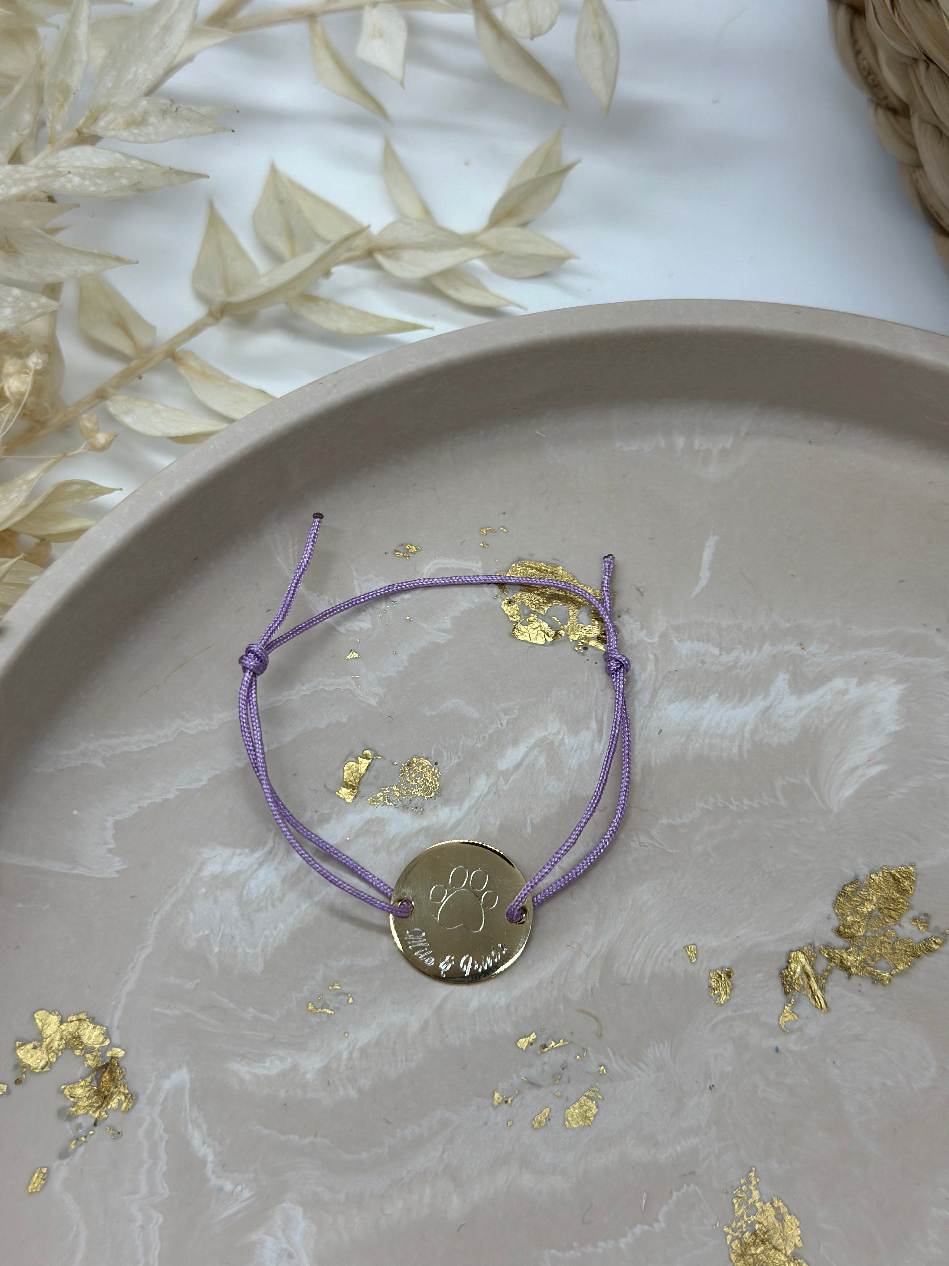Armband Pfote & Name(n)