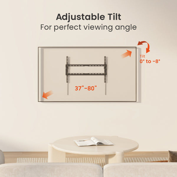 縮圖：Brateck Super Economy Low-Profile Tilt TV Wall Mount KL32-46T (37"-86") (固定)