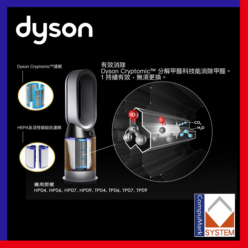 縮圖：Dyson Cryptomic 濾網 (Filter Hepa 及活性碳二合一濾網,除甲醛功能)