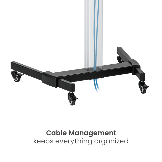 縮圖：Brateck Cost-Effective Aluminum TV Cart FS44-46TW (37"-86")(手動)