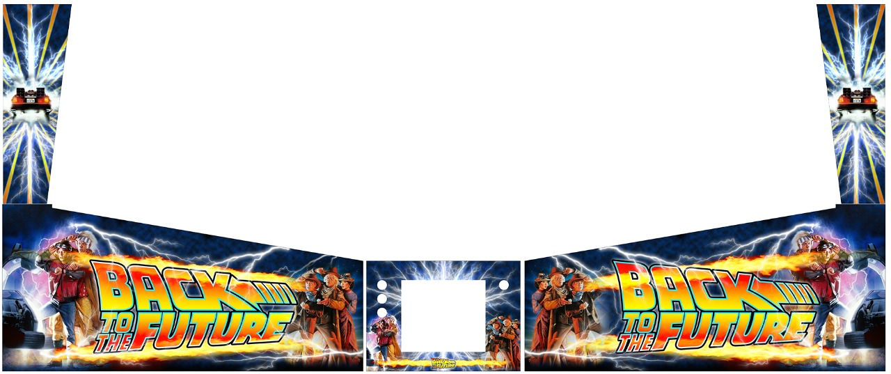 Back to the Future pinball cabinet graphics