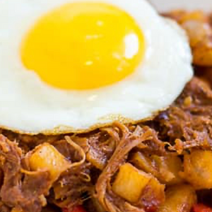 Side of Our Pork Hash with One Fried Egg