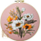 Thumbnail: Sunflower-Inspired Hand Embroidery – Pale Pink Fabric Wall Art