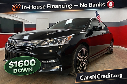 2016 Honda Accord In-House Financing First Time Car Buyers in Houston, TX