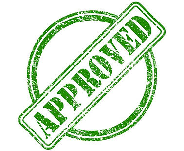 Approved stamp graphic representing bad credit car loan approval in Chicago