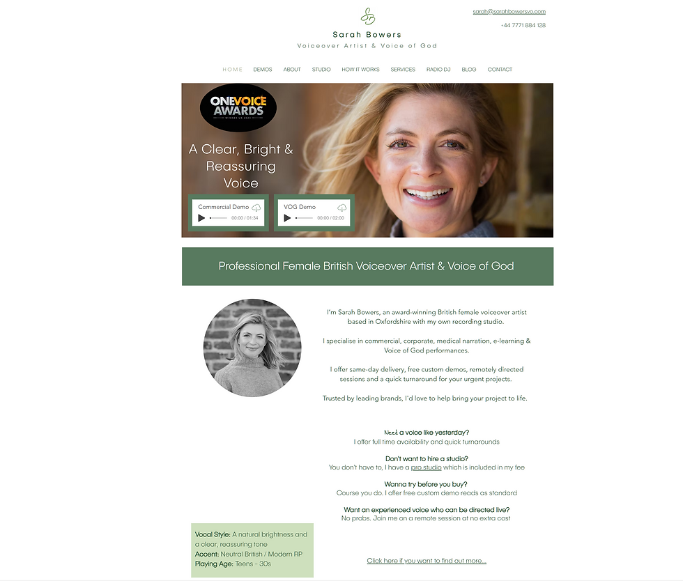 British Female Voiceover Artist | Commercial & Corporate