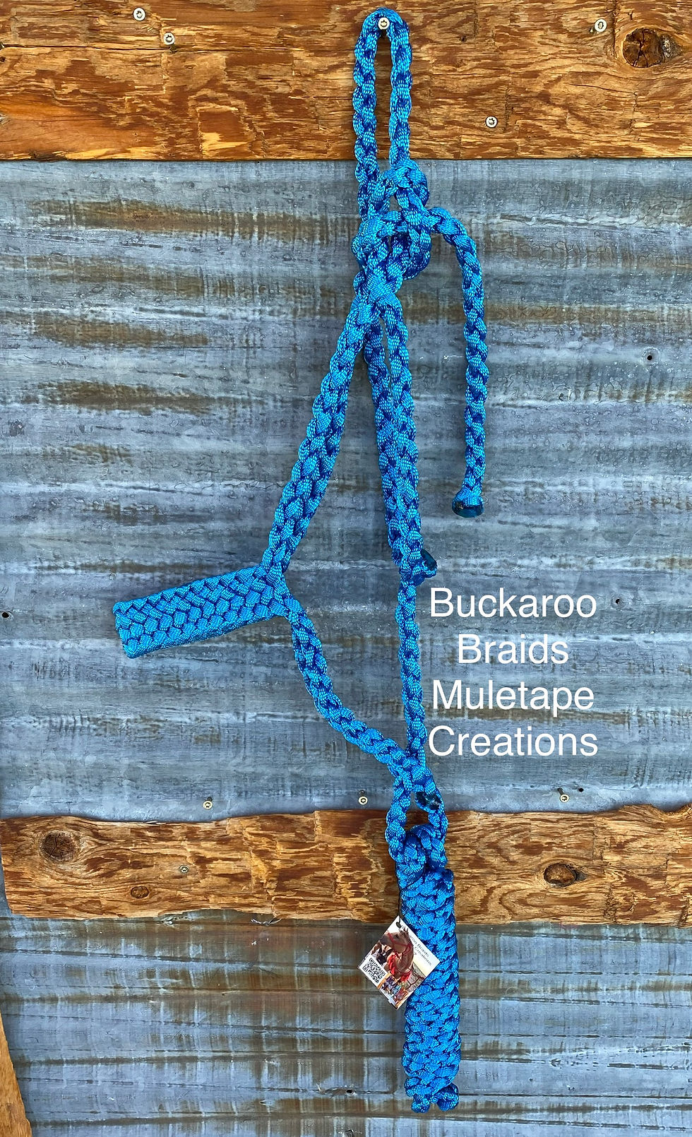 Royal blue all braided Muletape halter