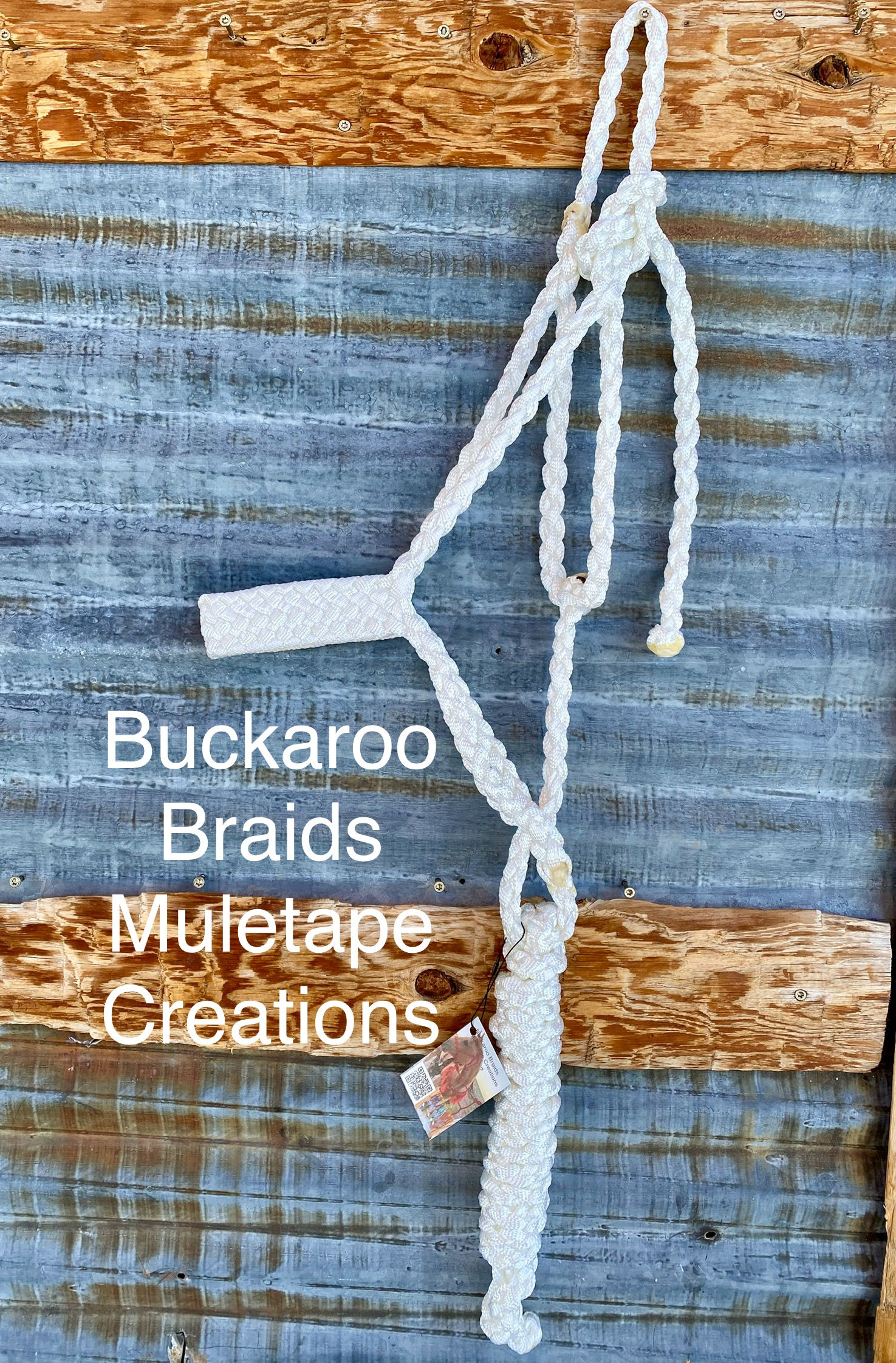 White all braided halter