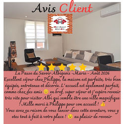 Avis Client La Pause du Savoir Albigeois - Marie - Août 2026