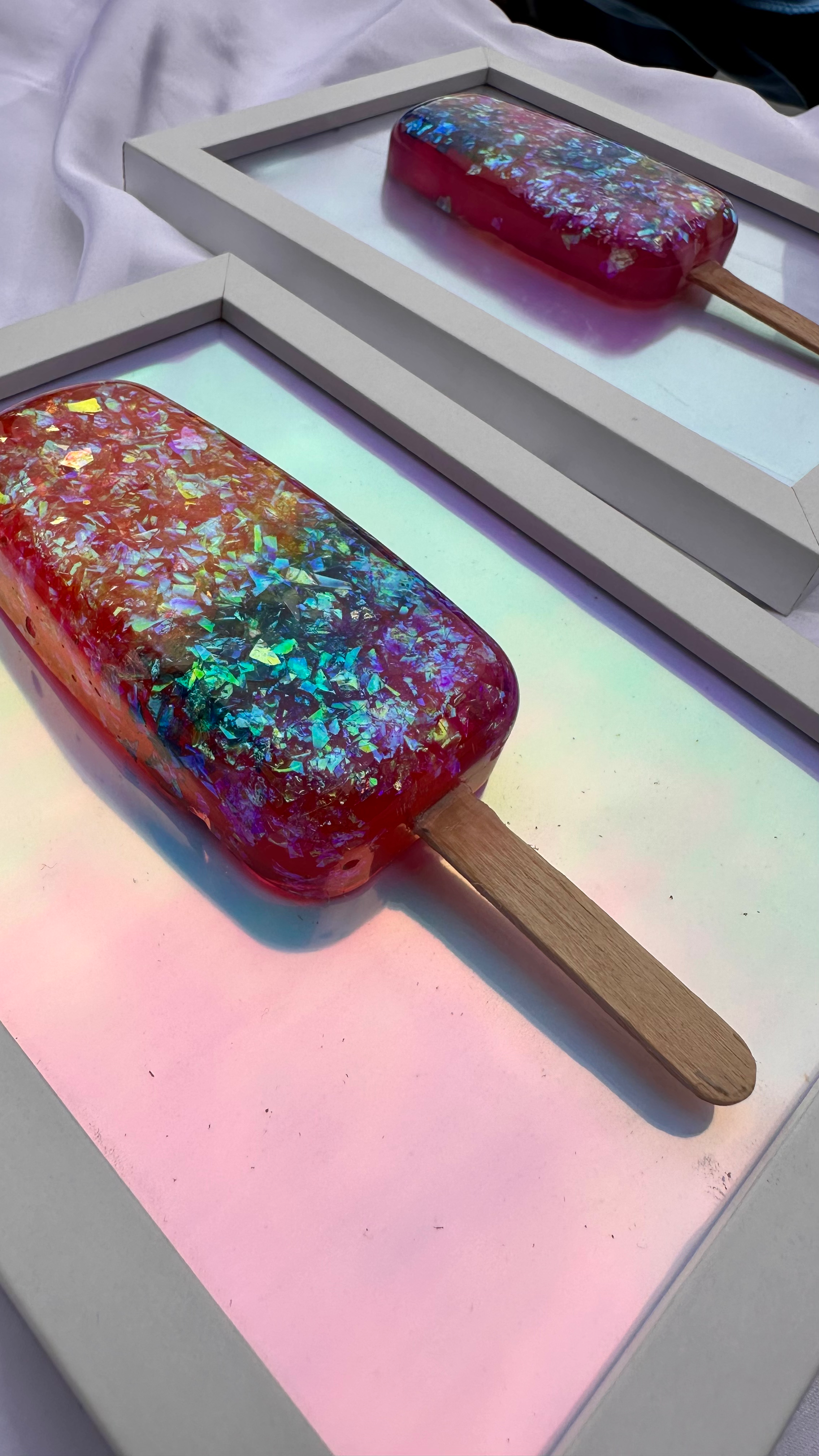 rainbow lollipop wall art framed