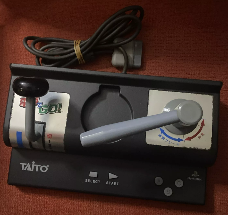 Thumbnail: PS1 DENSHA DE GO Controller Boxed TAITO SLPH-00051 Complete With Manual