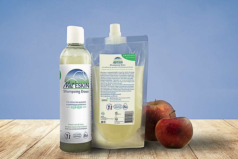 Miniature : Shampoing doux BIO cheval chien humain Nateskin à la pomme
