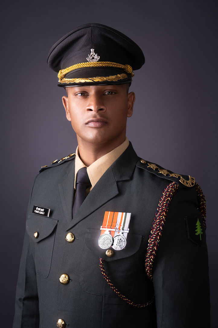 Hero Shots for Captain Mark (Indian Army) - Portrait Studio in Hyderabad