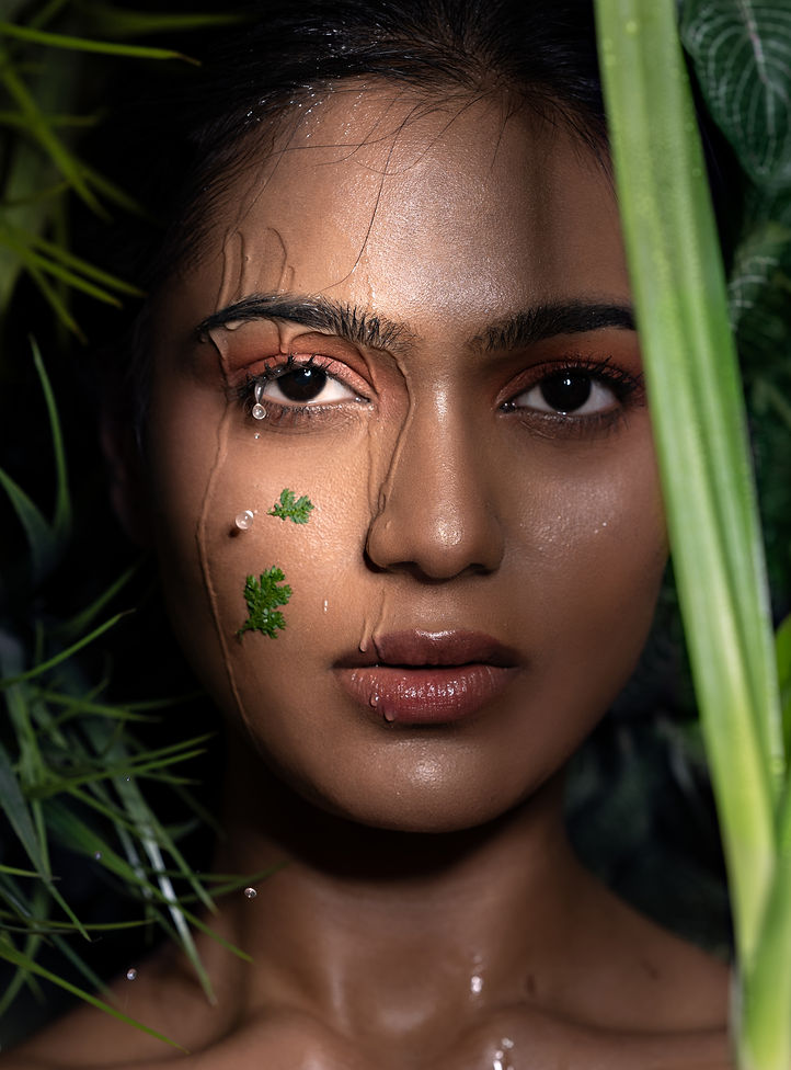 Editorial Model Beauty Photography with forest background
