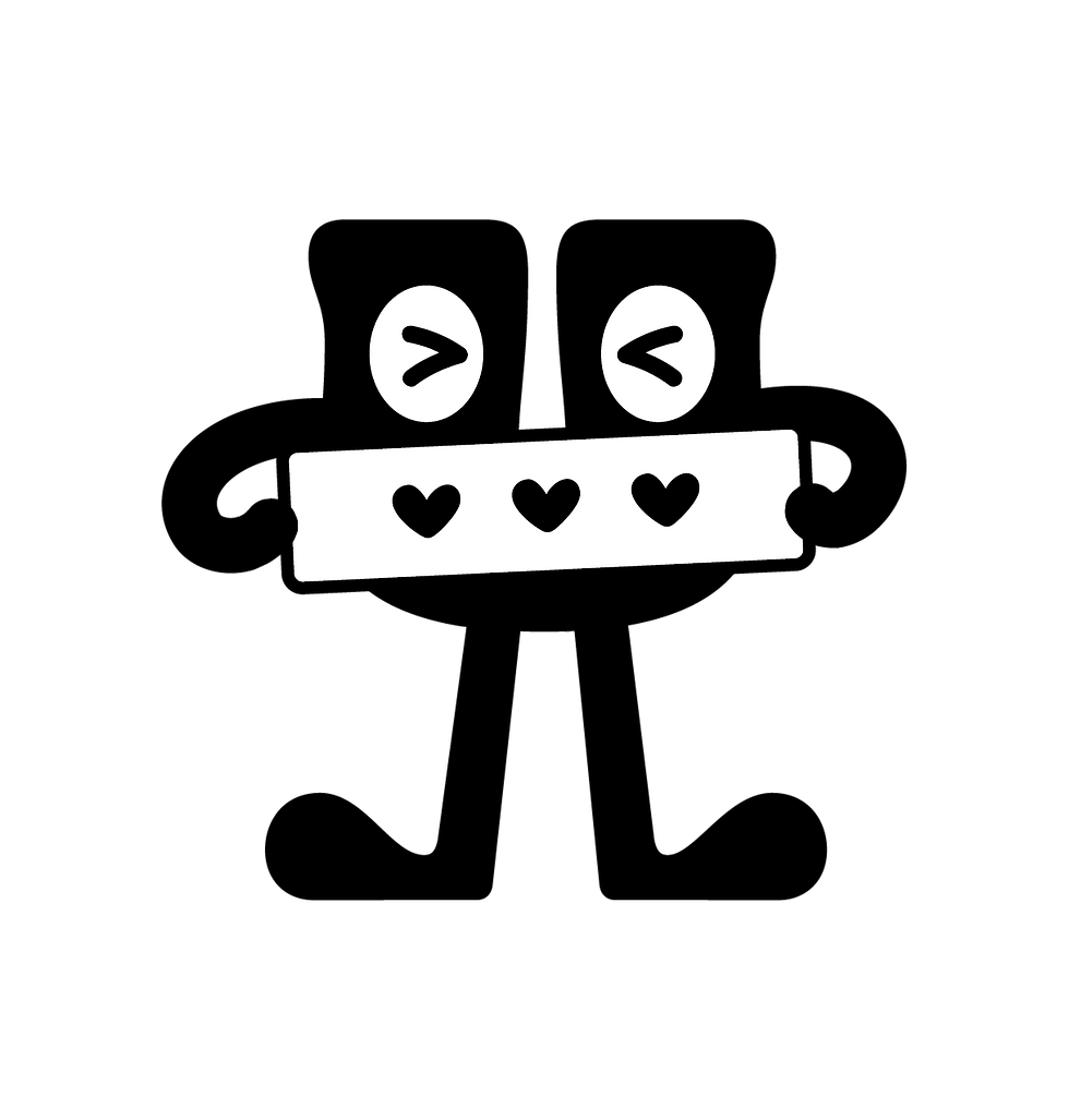 Tealux Cafe Mascot Hold an Heart