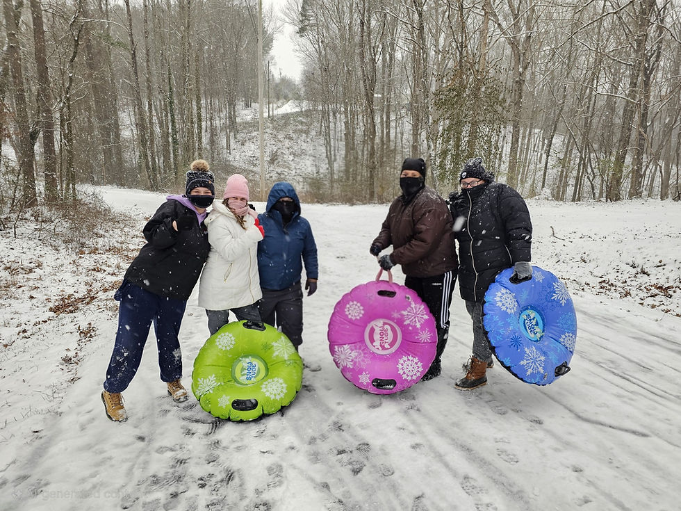 Snow Day Sledding at Providence Women's Recovery
