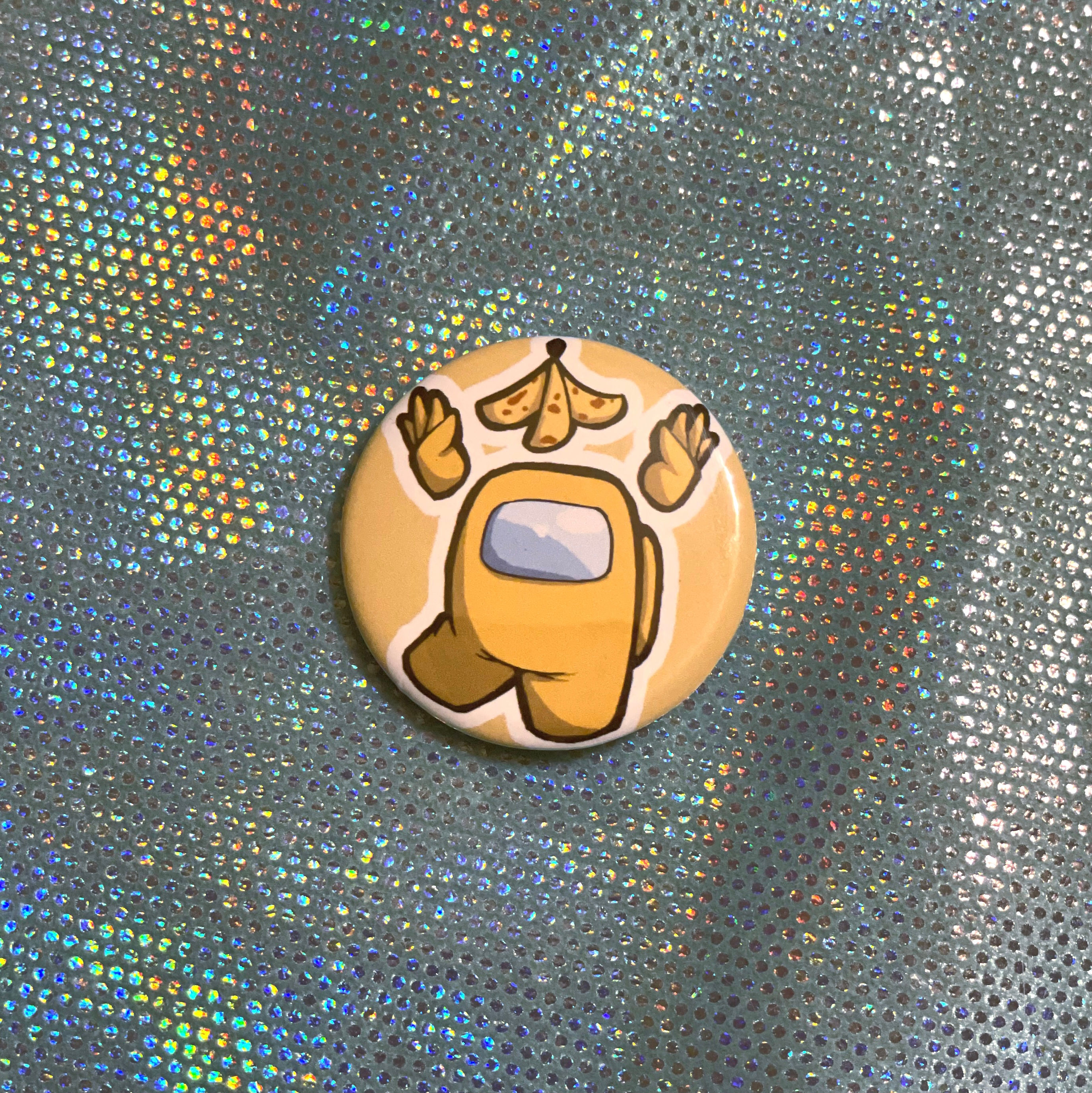 “Banana Crewmate” 1.5 inch Button 