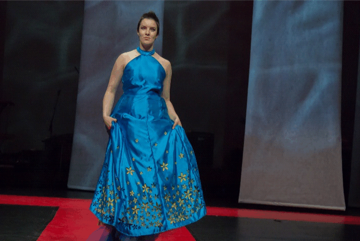 Laser Cut Fabric Dress